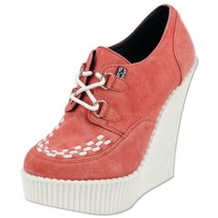 TUK creeper wedge coral colour UK 6