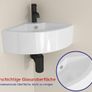 Corner Wall Hung Sink Bathroom Ceramic Small Cloakroom Wash Basin Sink Image 3