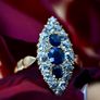 Antique Victorian Sapphire & Diamond Ring - 18ct circa 1880 Image 7