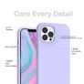 Liquid Silicone Case For iPhone 12 Pro Max Luxury Thin Soft Phone Cover New Lilac Purple - FHT4IP12PMLK Image 3