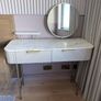 Next 'Valencia' Light Grey Solid Mango Wood Dressing Table - Mint Condition Image 6
