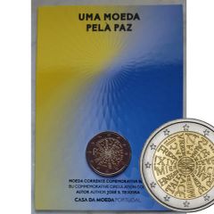Portugal 2 Euro Base Metals Brilliant Uncirculated Coin 2023 - A Coin for Peace - 2 Euro Commemorative Coin