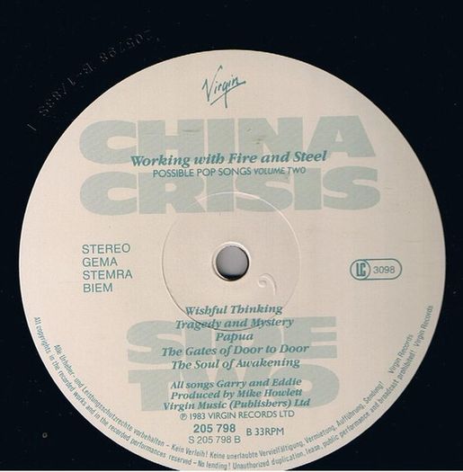 China Crisis  Working With Fire And Steel (Possible Pop Songs