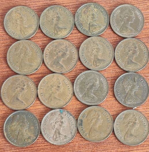 UK Half Penny 16 Coins lot 1971-1980