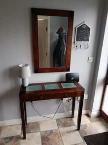 hallway table and mirror