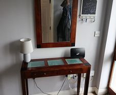 hallway table and mirror