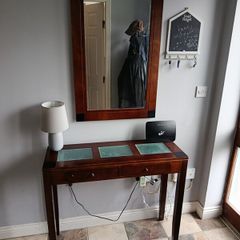 hallway table and mirror