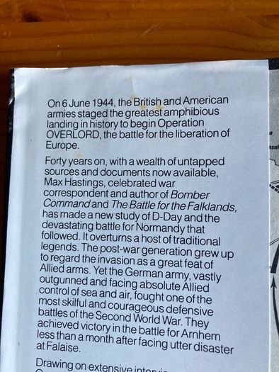 War Book: 'Overlord.D-Day And The Battle For Normandy 1944'