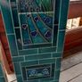 Pair of Art Nouveau antique tiled side panels for fireplace, extremely heavy, D18 Image 6