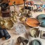 old vintage classic retro brass crystal ornaments Image 2