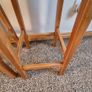 Pair of Vintage Solid Oak Counter-Height Stools with Handwoven Rush Seats Image 8