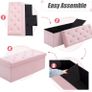 NEW | Folding Storage Ottoman Bench, Velvet Large Footstools Cube for Living Room and Bedroom 110 x 40 x 40 cm Image 4
