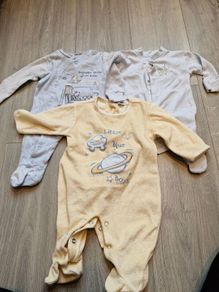 Bundle of 3 babygrows, 3 months.