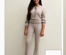 Girls Knit Flared Trousers