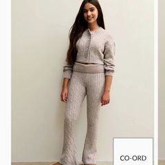 Girls Knit Flared Trousers
