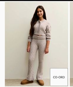 Girls Knit Flared Trousers