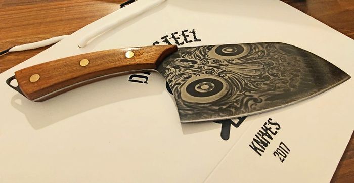 Black Kitchen Knife Skull By Di'Casteel