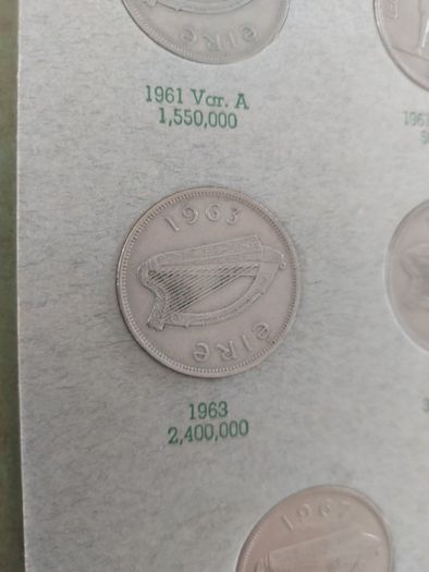 irish coin folder included mule halfcrown