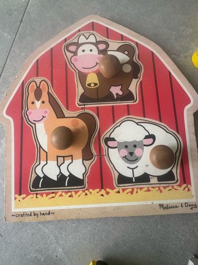 wooden toys for toddler kid m, farm animals, puzzles, truck