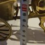Antique Brass Horse & Hay Cart . Image 3