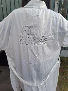 Womens Bridal Robe White
