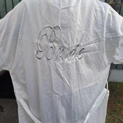 Womens Bridal Robe White