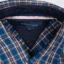 Tommy Hilfiger Blue Plaid Check Long Sleeve Shirt Elbow Patches Size M Image 5