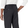 New Amazon Essentials Men's Classic-Fit Expandable-Waist Flat-Front Dress Trousers in black Image 5