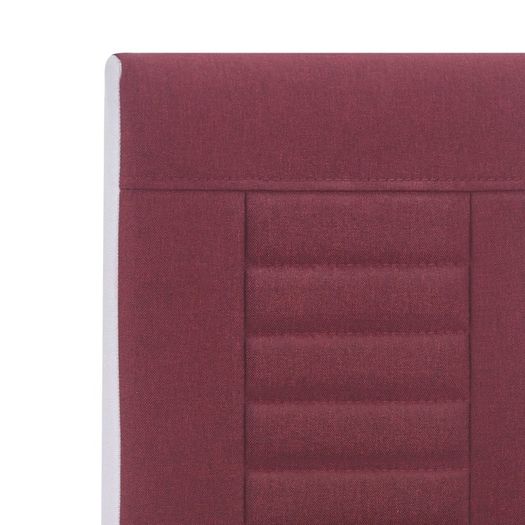 Cantilever Dining Chairs 6 pcs Wine Red Fabric