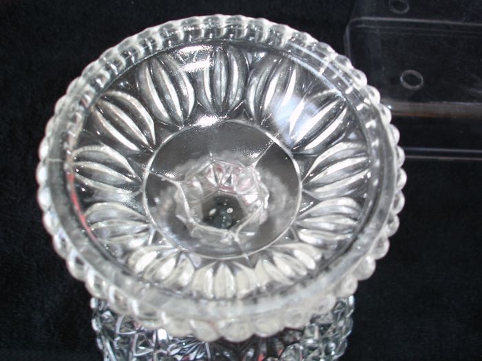 Antique Early American Clear Glass Compote Bowl circa late 1800's