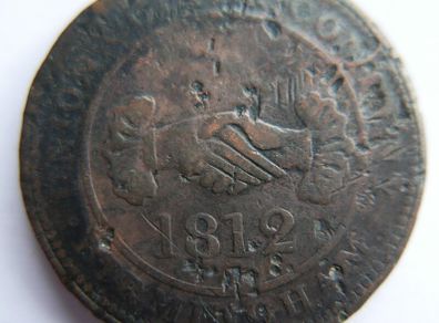 1812 One Penny Token Birmingham Union Copper Company