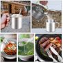 16pcs Camping Cookware - Cooking Set Mess Kit for 2 People, 2 Lightweight Pot Pan 2 Cups and Mini Stove, Stainless Steel Tableware Kits for Backpacking, Outdoor Trekking Hiking and Picnic Image 3