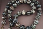 Ancient Burmese Pumtek Pyu PetrifiedWood Beads Necklace