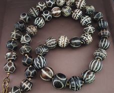 Ancient Burmese Pumtek Pyu PetrifiedWood Beads Necklace