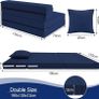 Folding Mattress Double, High Density Foam Fold Out Sofa Chair Z Bed, Foldable Floor Futon Mattress, Floor Lounger Guest Sofa Bed Folding Couch for Sleeping, Travel, 12cm thick Image 3