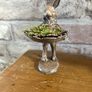 New bespoke 15cm high Jeeves the hare butler with tray and dried moss Image 6