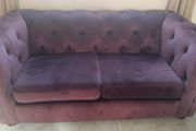 2 seater Chesterfield couch / 2 seater sofa Dfs,  73 cm h x 207 cm w x 98 cm depth