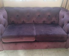 2 seater Chesterfield couch / 2 seater sofa Dfs,  73 cm h x 207 cm w x 98 cm depth