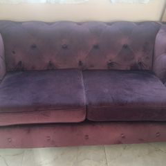 2 seater Chesterfield couch / 2 seater sofa Dfs,  73 cm h x 207 cm w x 98 cm depth