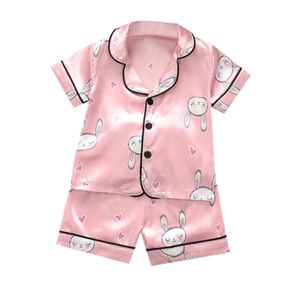 Children"s pajamas silk bunny