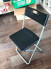 6x IKEA Black Folding Chairs - Outdoor / Extra Seating