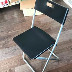 6x IKEA Black Folding Chairs - Outdoor / Extra Seating