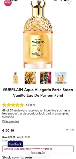 Guerlain Bosca Vanilla 75ml parfum for her