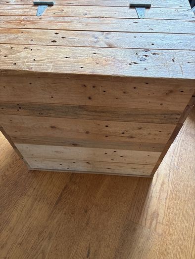 Big wooden storage box made of palets
