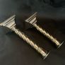 Mid century silver plated candlesticks Image 8