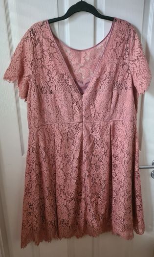 Marks & Spencer Rose Lace Dress Size Uk 22