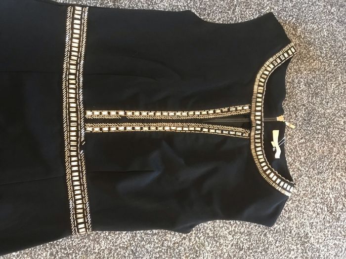 Cocktail dress black and gold