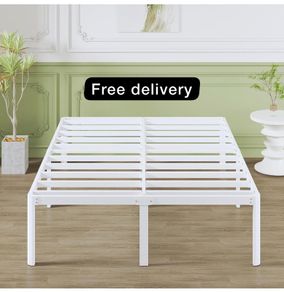 High White King Size Bed Frame 5ft with Rounded Corners
