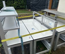 Commercial aluminium tables