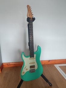Schecter Nick Johnston HSS Atomic Green Left Handed Electric Guitar